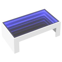 vidaXL Soffbord med Infinity LEDs vit 90x50x30 cm - Bild 3