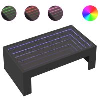 vidaXL Soffbord med Infinity LEDs svart 90x50x30 cm - Bild 2