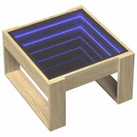 vidaXL Soffbord med Infinity LEDs sonoma-ek 50x53x30 cm - Bild 3