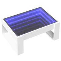 vidaXL Soffbord med Infinity LEDs vit 70x53x30 cm - Bild 3