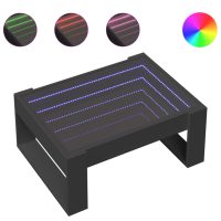 vidaXL Soffbord med Infinity LEDs svart 70x53x30 cm - Bild 2