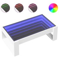 vidaXL Soffbord med Infinity LEDs vit 90x53x30 cm - Bild 2