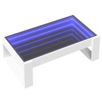 vidaXL Soffbord med Infinity LEDs vit 90x53x30 cm - Bild 3