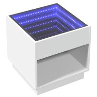 vidaXL Soffbord med Infinity LEDs vit 50x50x50 cm - Bild 3