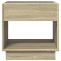 vidaXL Soffbord med Infinity LEDs sonoma-ek 50x50x50 cm - Bild 6