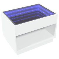 vidaXL Soffbord med Infinity LEDs vit 70x50x50 cm - Bild 5