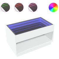 vidaXL Soffbord med Infinity LEDs vit 90x50x50 cm - Bild 2