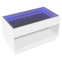 vidaXL Soffbord med Infinity LEDs vit 90x50x50 cm - Bild 5