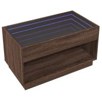 vidaXL Soffbord med Infinity LEDs brun ek 90x50x50 cm - Bild 5