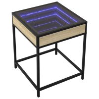 vidaXL Soffbord med Infinity LEDs sonoma-ek 40x40x51 cm - Bild 3