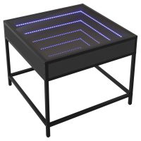 vidaXL Soffbord med Infinity LEDs svart 50x50x41 cm - Bild 3