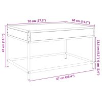 vidaXL Soffbord med Infinity LEDs svart 70x50x41 cm - Bild 12