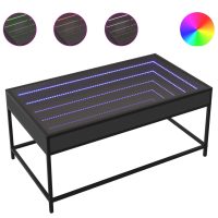 vidaXL Soffbord med Infinity LEDs svart 90x50x41 cm - Bild 2