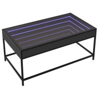 vidaXL Soffbord med Infinity LEDs svart 90x50x41 cm - Bild 3