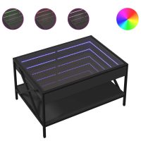 vidaXL Soffbord med Infinity LEDs svart 70x50x38 cm - Bild 2