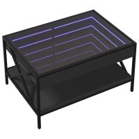 vidaXL Soffbord med Infinity LEDs svart 70x50x38 cm - Bild 3