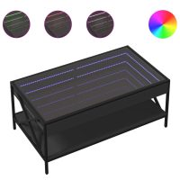 vidaXL Soffbord med Infinity LEDs svart 90x50x38 cm - Bild 2