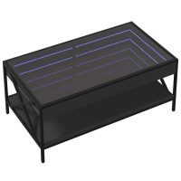 vidaXL Soffbord med Infinity LEDs svart 90x50x38 cm - Bild 3