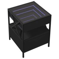 vidaXL Soffbord med Infinity LEDs svart 40x40x51 cm - Bild 3