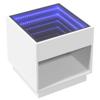 vidaXL Sängbord med Infinity LEDs vit 50x50x50 cm - Bild 3