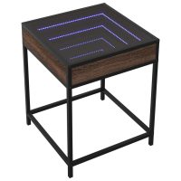 vidaXL Sängbord med Infinity LEDs brun ek 40x40x51 cm - Bild 3