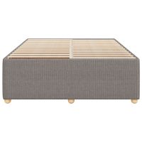 vidaXL Sängram utan madrass taupe 140x200 cm tyg - Bild 4