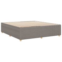 vidaXL Sängram utan madrass taupe 200x200 cm tyg - Bild 6