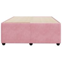 vidaXL Sängram rosa 120x190 cm Sammet - Bild 4