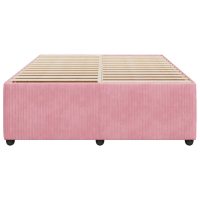 vidaXL Sängram rosa 140x190 cm sammet - Bild 4