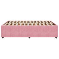 vidaXL Sängram rosa 140x190 cm sammet - Bild 5