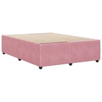 vidaXL Sängram rosa 140x190 cm sammet - Bild 6