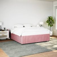 vidaXL Sängram rosa 180x200 cm sammet - Bild 3