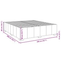 vidaXL Ramsäng med madrass blå 200x200 cm tyg - Bild 12