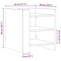 vidaXL Sängbord svart 45x50x50 cm konstruerat trä - Bild 10