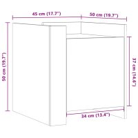 vidaXL Sängbord betonggrå 45x50x50 cm konstruerat trä - Bild 11