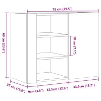 vidaXL Väggskåp brun ek 75x35x60 cm konstruerat trä - Bild 11