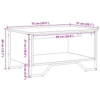 vidaXL Soffbord svart 75x51x40 cm konstruerat trä - Bild 10