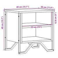 vidaXL Sängbord svart 40x30x40 cm konstruerat trä - Bild 10