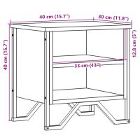 vidaXL Sängbord 2 st sonoma-ek 40x30x40 cm konstruerat trä - Bild 10