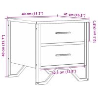 vidaXL Sängbord 2 st svart 40x41x40 cm konstruerat trä - Bild 11