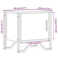 vidaXL Sängbord svart 40x30x40 cm konstruerat trä - Bild 11