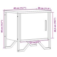 vidaXL Sängbord 2 st sonoma-ek 40x30x40 cm konstruerat trä - Bild 11