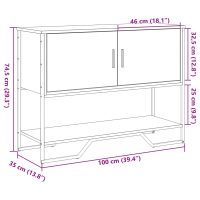 vidaXL Avlastningsbord sonoma ek 100x35x74,5 cm konstruerat trä - Bild 10