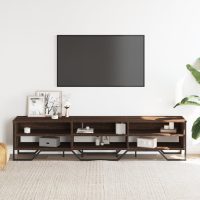 vidaXL Tv-bänk brun ek 180x34x41 cm konstruerat trä - Bild 3