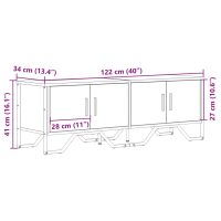 vidaXL Tv-bänk svart 122x34x41 cm konstruerat trä - Bild 10