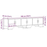 vidaXL Tv-bänk sonoma ek 180x34x41 cm konstruerat trä - Bild 9