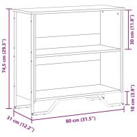 vidaXL Bokhylla svart 80x31x74,5 cm konstruerat trä - Bild 9