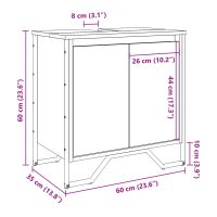 vidaXL Tvättställsskåp svart 60x35x60 cm konstruerat trä - Bild 10