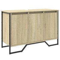 vidaXL Tvättställsskåp sonoma-ek 91x35x60 cm konstruerat trä - Bild 2