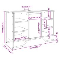 vidaXL Tvättställsskåp sonoma-ek 91x35x60 cm konstruerat trä - Bild 11